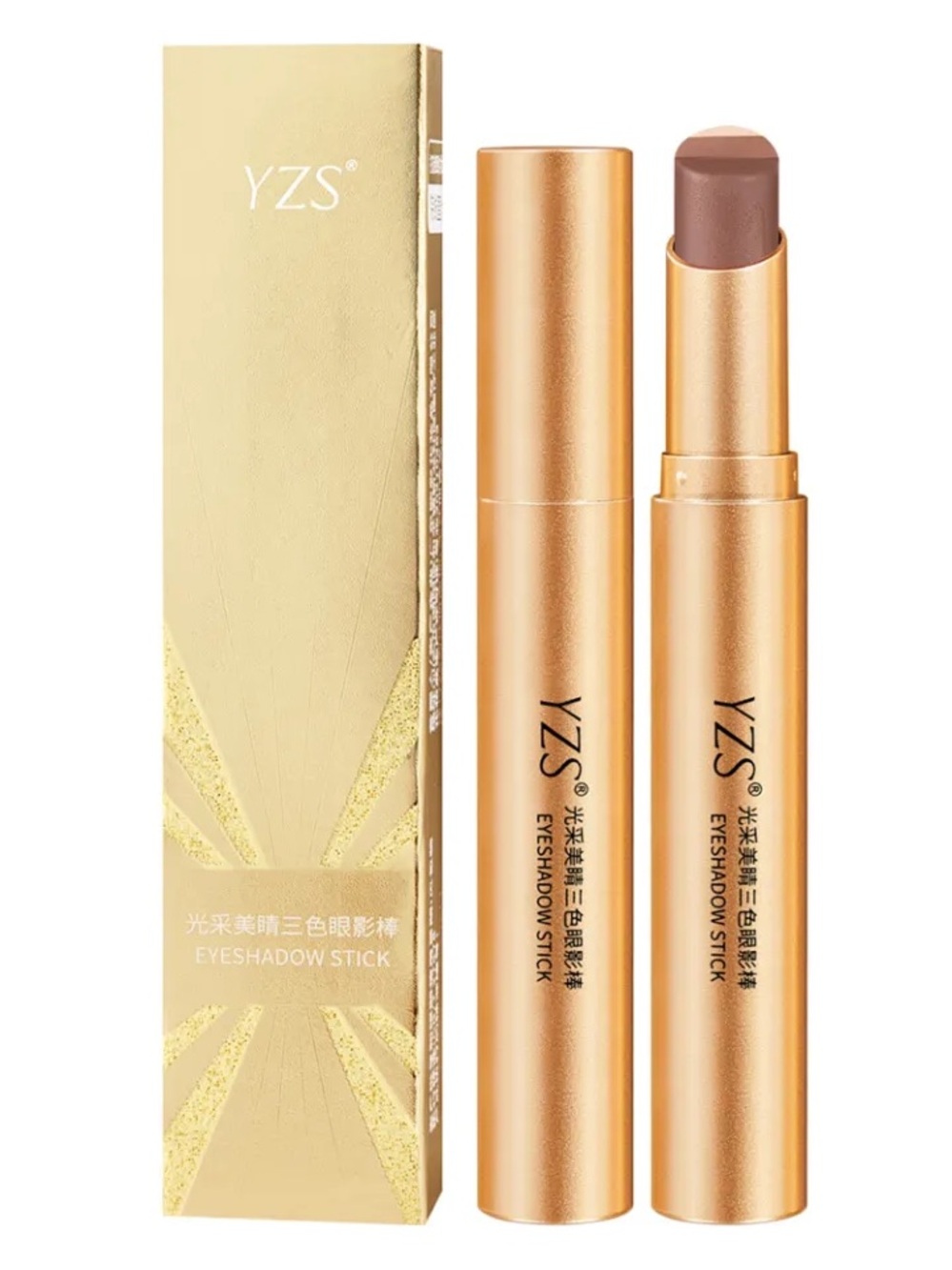 YZS Gold Eyeshadow Stick Shimmery Brown Cream Eye Shadow 01